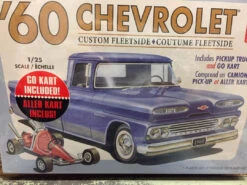 AMT1063 AMT "60 Chevrolet Custom Fleetside W/Go Kart 1/25 Scale Plastic Model Kit