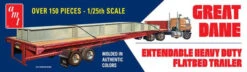 AMT1111 AMT Great Dane Extendable Heavy Duty Flatbed Trailer 1/25 Scale Plastic Model Kit