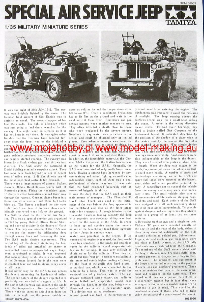 Tamiya 35033 British Jeep SAS 5 Tamiya 35033 British Jeep SAS - Image 3