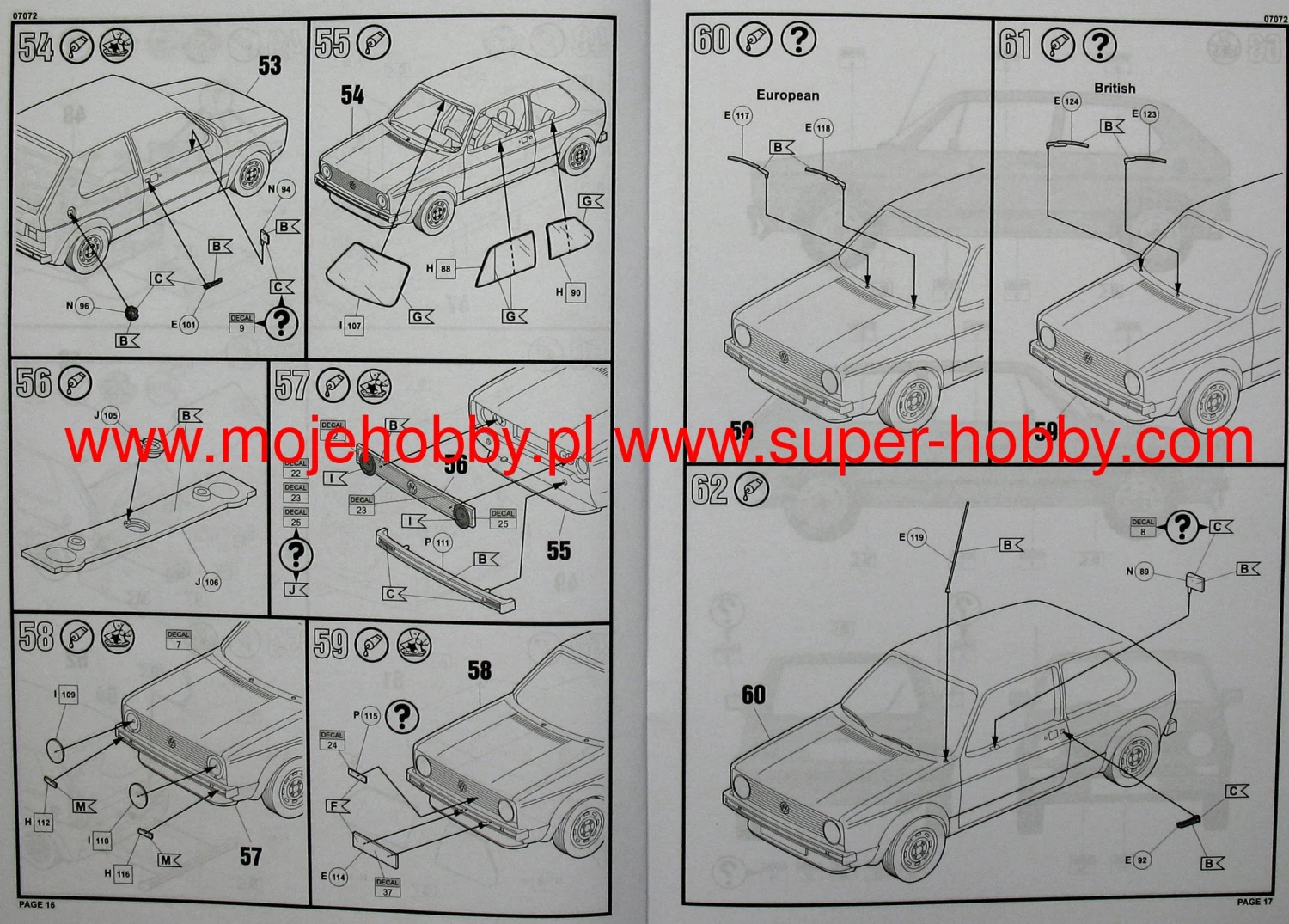 Revell 67072 Model Set VW Golf 1 GTI 11 Revell 67072 Model Set VW Golf 1 GTI - Image 9