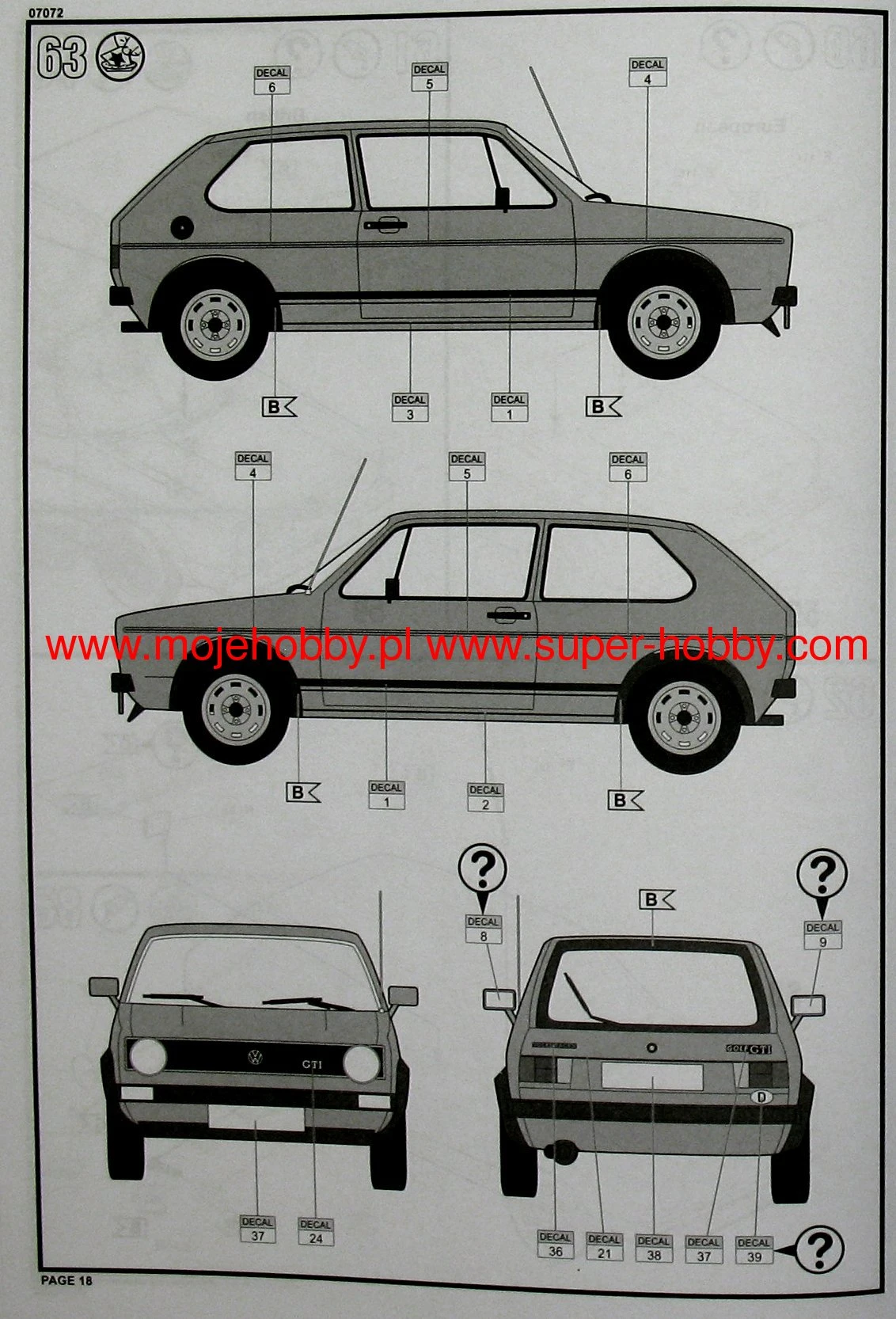 Revell 67072 Model Set VW Golf 1 GTI 12 Revell 67072 Model Set VW Golf 1 GTI - Image 10