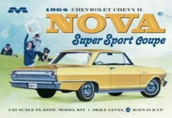 MÖBIUS 2320 Moebius 1964 Chevrolet Chevty II Nova Super Sport Coupe 1/25 Scale Plastic Model Kit