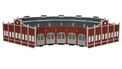 45020 HO Scale Bachmann 5-Bay Roundhouse W/Nickel Silver E-Z Track