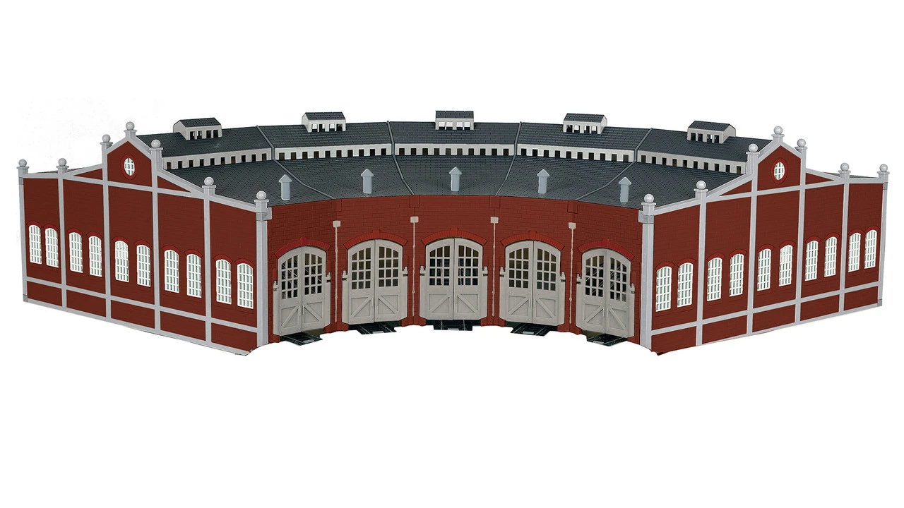 45020 HO Scale Bachmann 5-Bay Roundhouse W/Nickel Silver E-Z Track 3 45020 HO Scale Bachmann 5-Bay Roundhouse W/Nickel Silver E-Z Track
