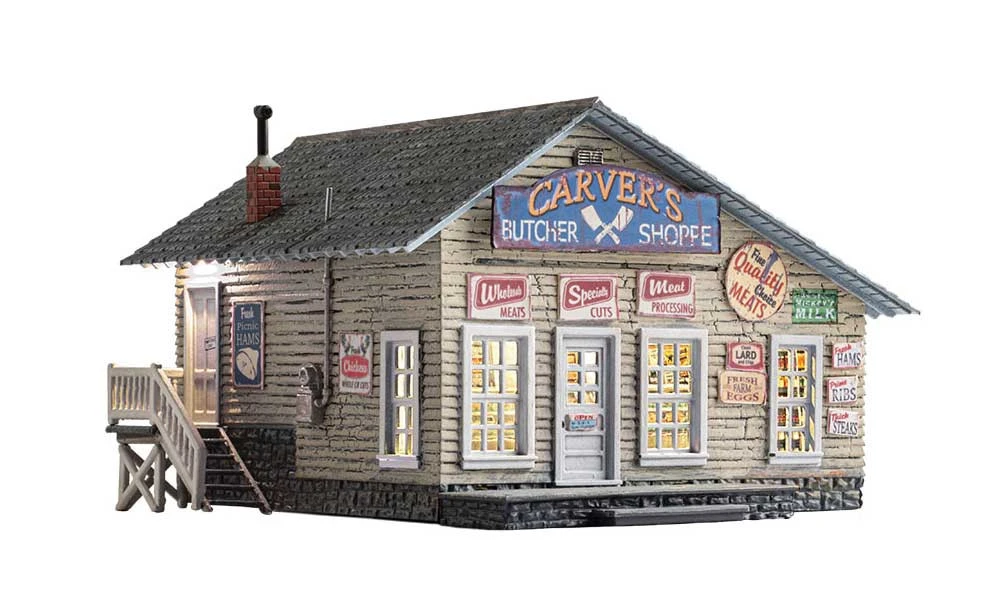 BR4958 N Scale Woodland Scenics Carver's Butcher Shoppe 3 BR4958 N Scale Woodland Scenics Carver's Butcher Shoppe