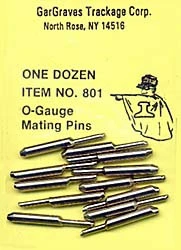 801 O Scale Gargraves O-Gauge Mating Pins (12)