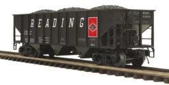 20-97967 O Scale MTH Premier 70 Ton 3-Bay Hopper-Reading